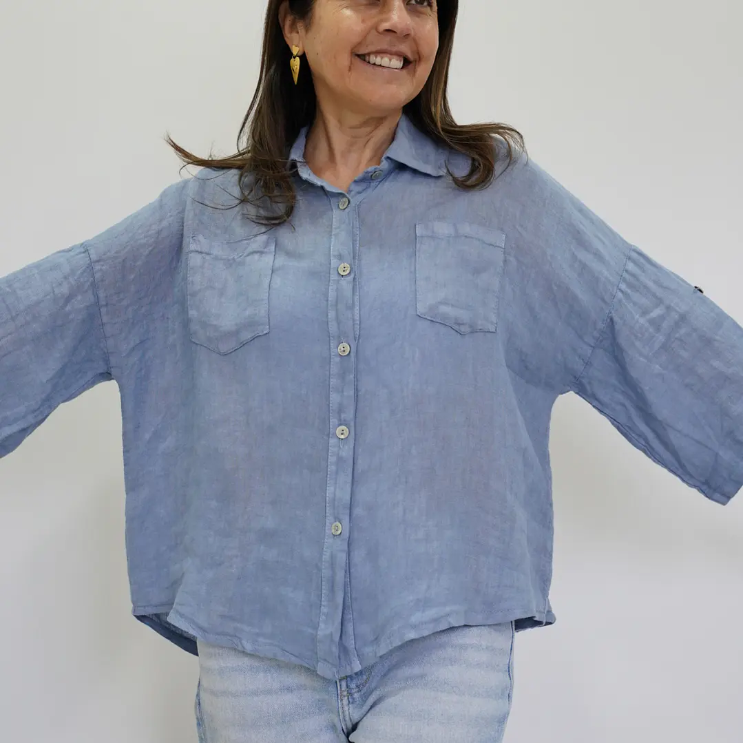 Blusa Florencia Celeste  3