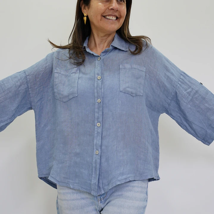 Blusa Florencia Celeste  3