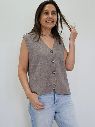 Chaleco Rita Taupe