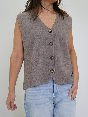 Chaleco Rita Taupe