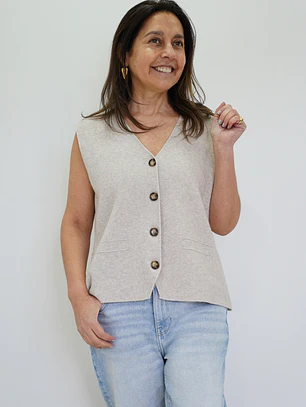 Chaleco Rita Beige