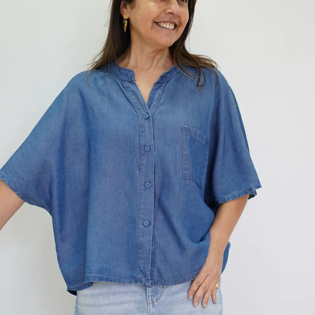 Blusa Begoña Mezclilla 1