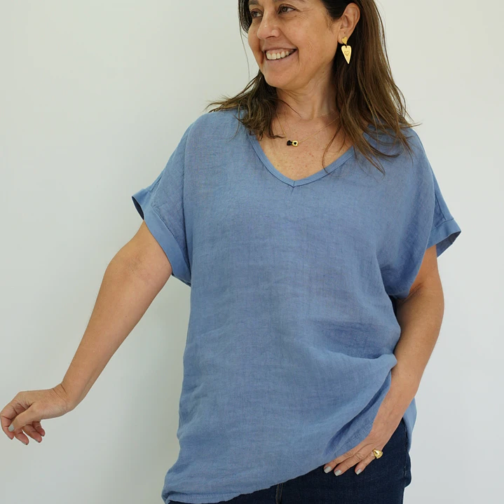 Blusa Rebeca Celeste  1