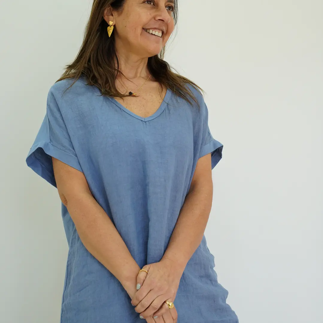 Blusa Rebeca Celeste  3