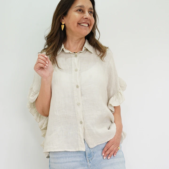 Blusa Blanca Beige 1