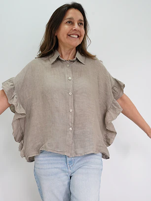 Blusa Blanca Taupe