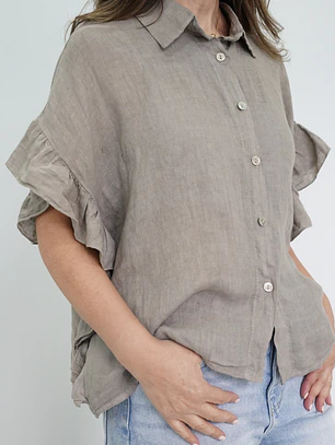 Blusa Blanca Taupe