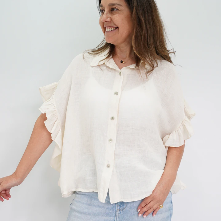 Blusa Blanca Mantequilla  3