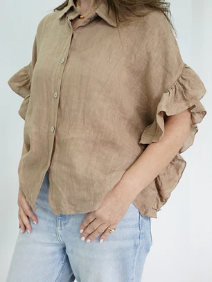 Blusa Blanca Camel