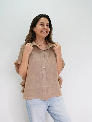Blusa Blanca Camel