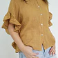Blusa Blanca Mostaza - Miniatura 2