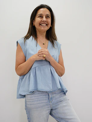 Blusa Javiera Celeste 