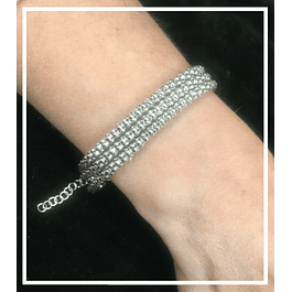 Pulsera plata triple