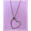 Collar plata corazon doble