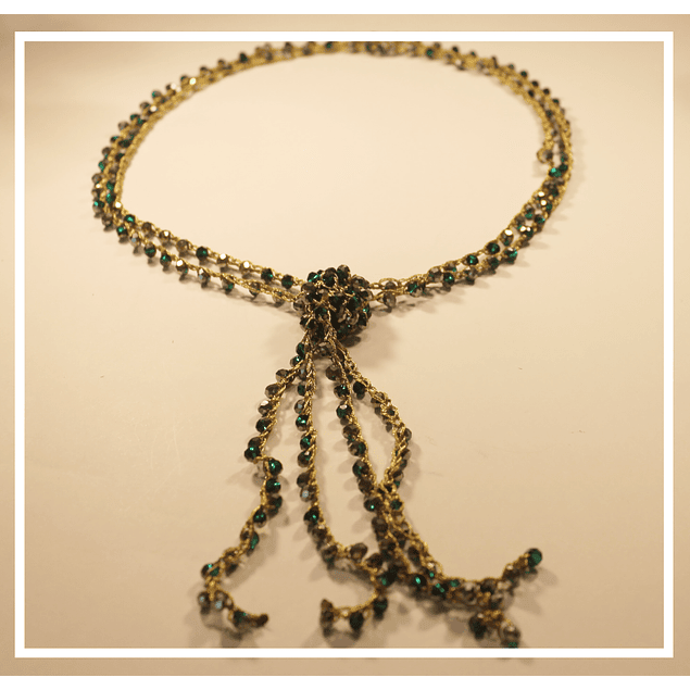 Collar cristales verdes