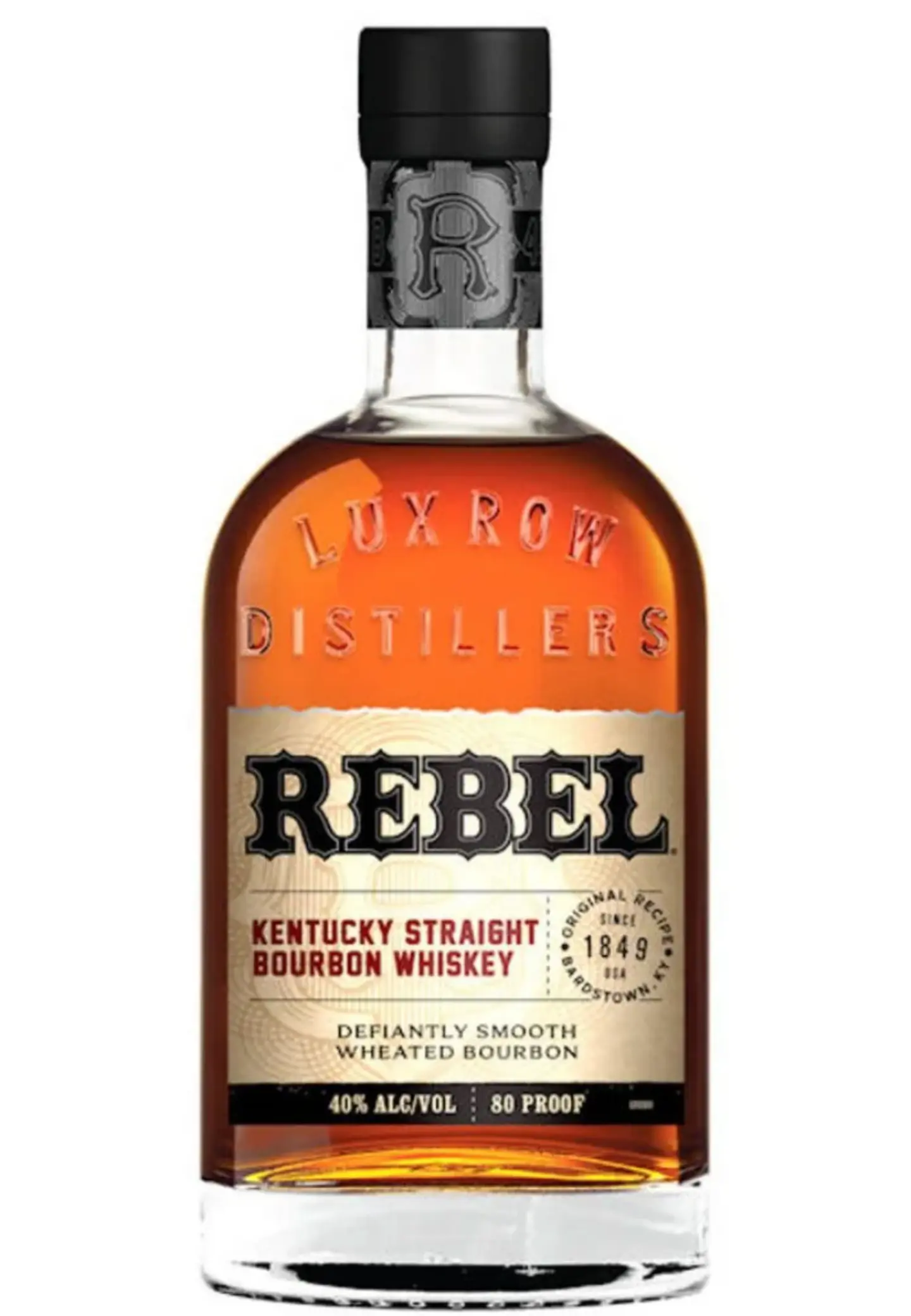 REBEL KENTUCHY STRAIGHT WHISKEY DESFIANTLY SMOOTH 1