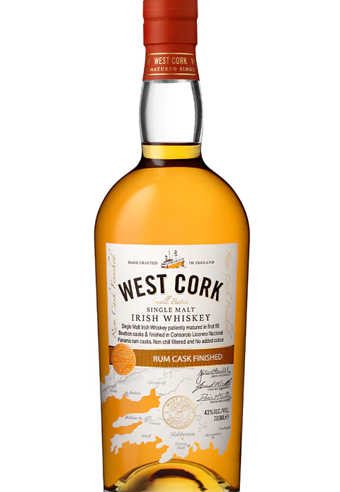 WEST CORK SINGLE MALT RUM CASK FINISH 70CL