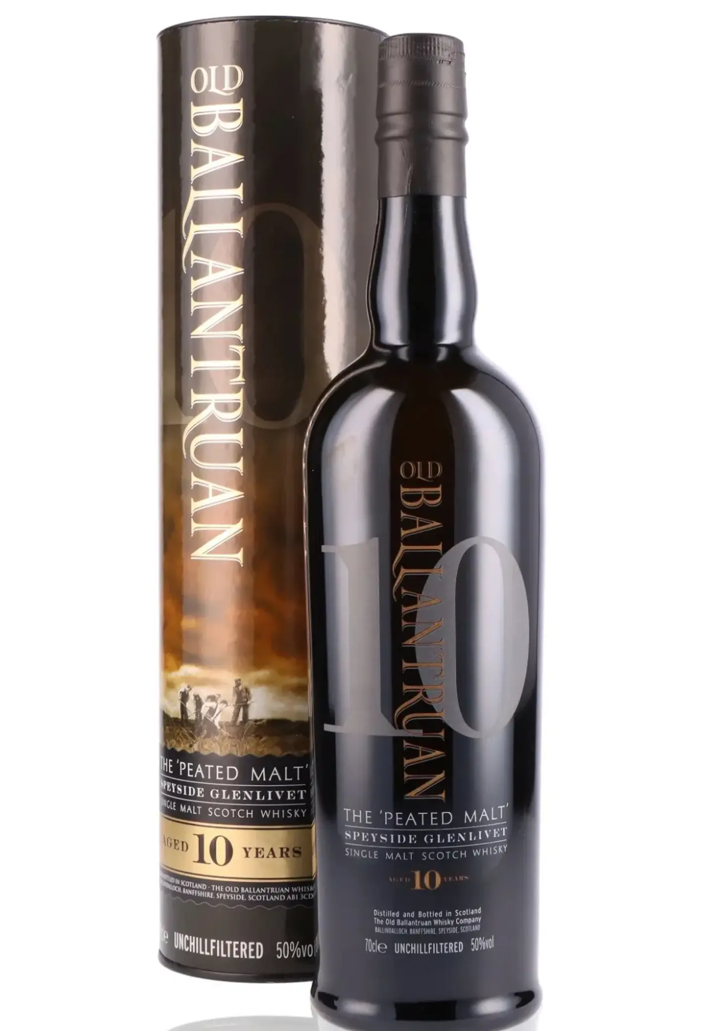 OLD BALLANTRUAN PEATED MALT 10 AÑOS 70CL 1