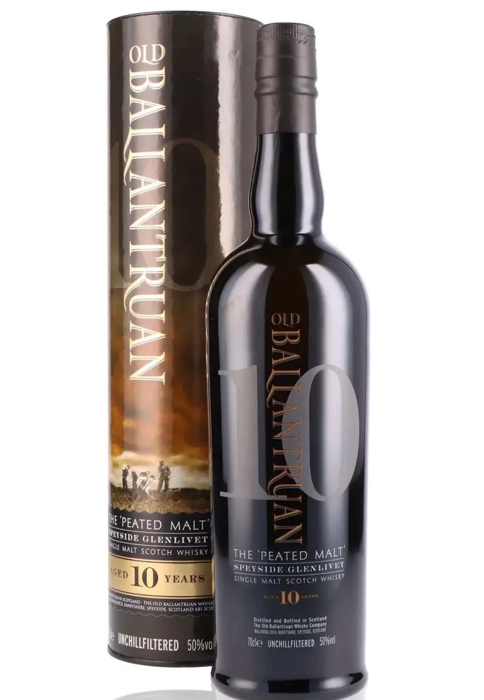 OLD BALLANTRUAN PEATED MALT 10 AÑOS 70CL 1