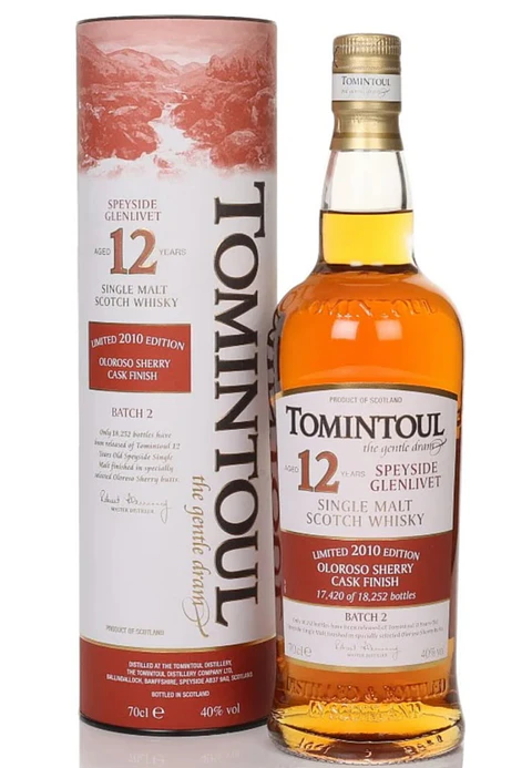 TOMINTOUL 12 AÑOS OLOROSO SHERRY FINISH 70CL