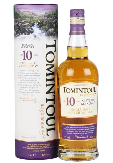 TOMINTOUL 10 YEARS 70CL