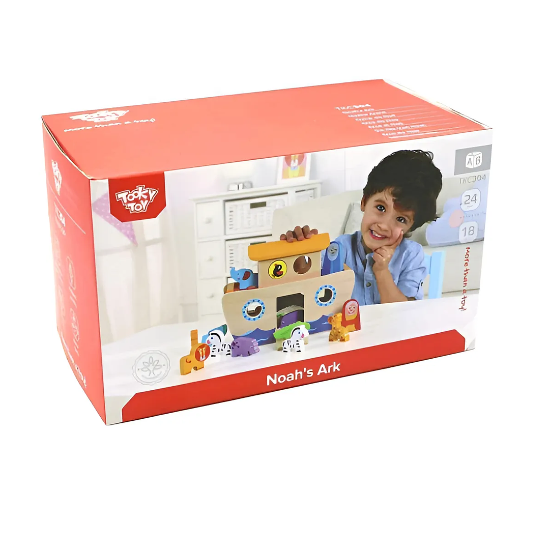 Juego Didáctico Encastre En Madera Arca De Noe C/animales 3