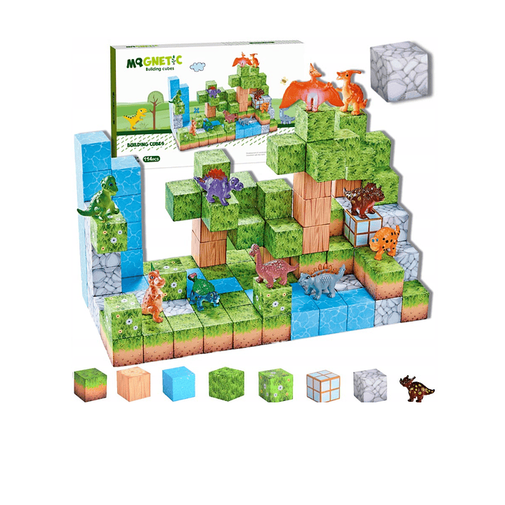 Bloques Magnéticos Cubos Steam Minecraft 114 Piezas 2960020 1