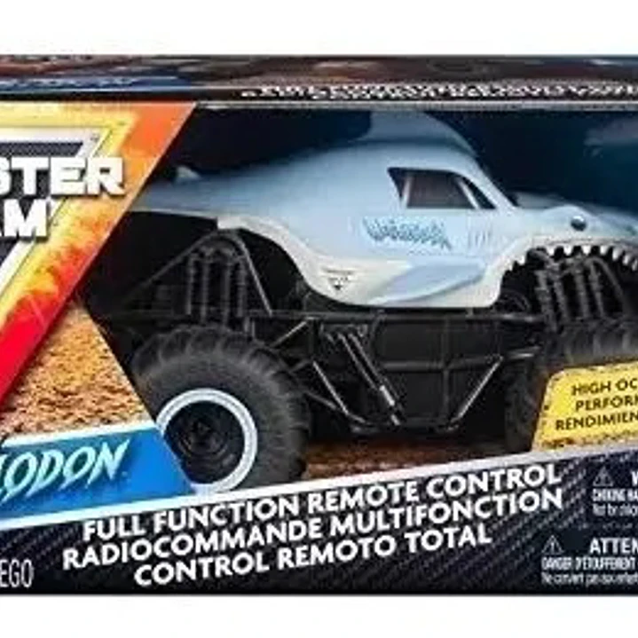 Monster Truck A Control Remoto Monster Jam Escala 1:24, Megalodon Azul Claro Spin Master 3+ 3