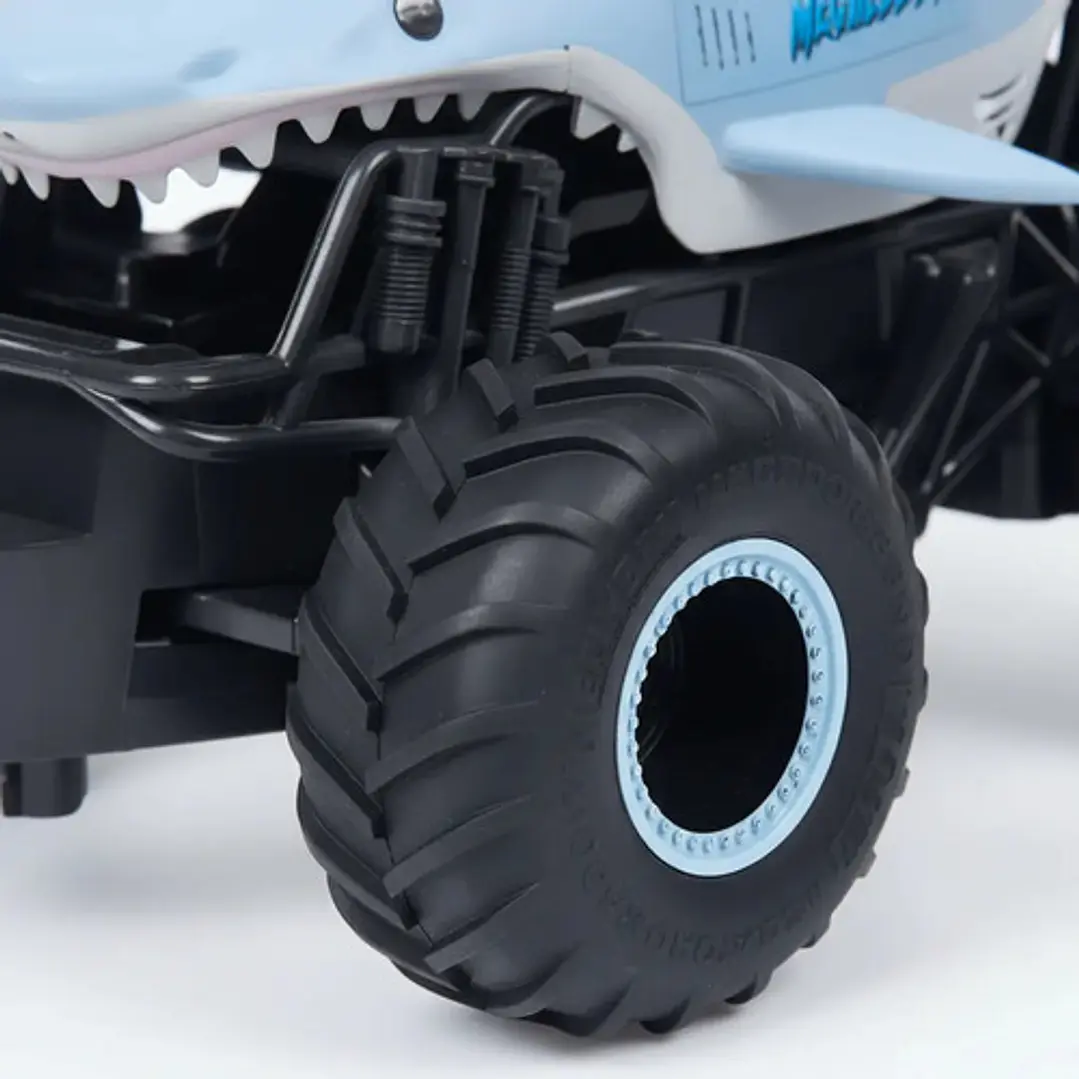 Monster Truck A Control Remoto Monster Jam Escala 1:24, Megalodon Azul Claro Spin Master 3+ 5