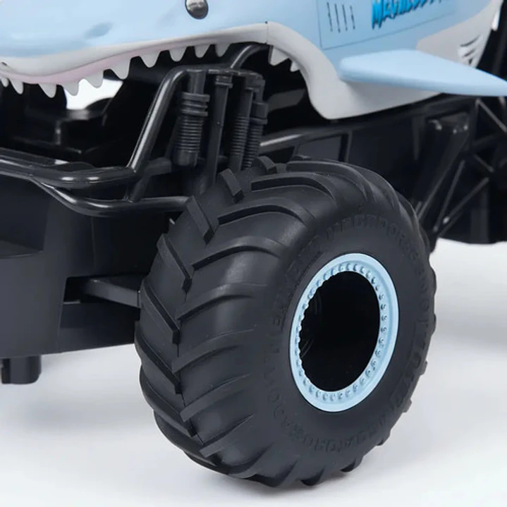 Monster Truck A Control Remoto Monster Jam Escala 1:24, Megalodon Azul Claro Spin Master 3+ 5