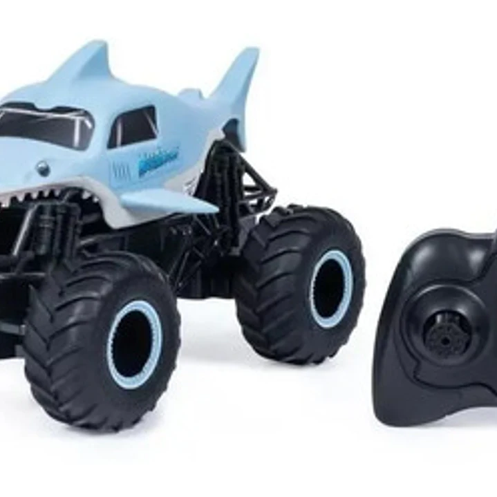 Monster Truck A Control Remoto Monster Jam Escala 1:24, Megalodon Azul Claro Spin Master 3+ 6
