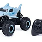 Monster Truck A Control Remoto Monster Jam Escala 1:24, Megalodon Azul Claro Spin Master 3+ - Miniatura 6