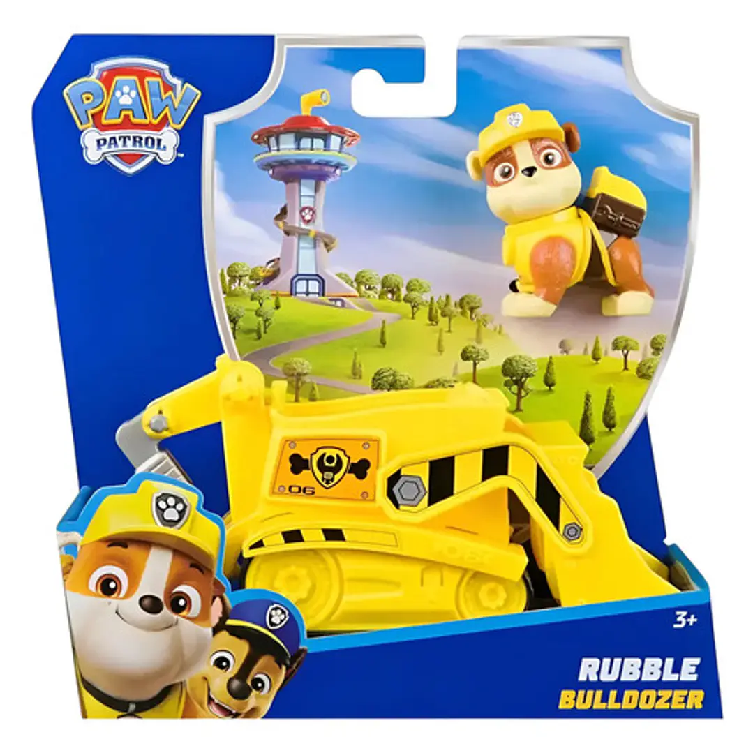  Muñeco Con Vehículo De Paw Patrol-rubble- Original 1