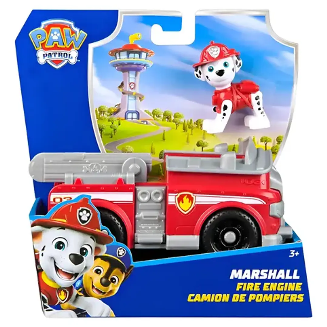 Paw Patrol Auto Mediano C/figura -marshall- Original 1