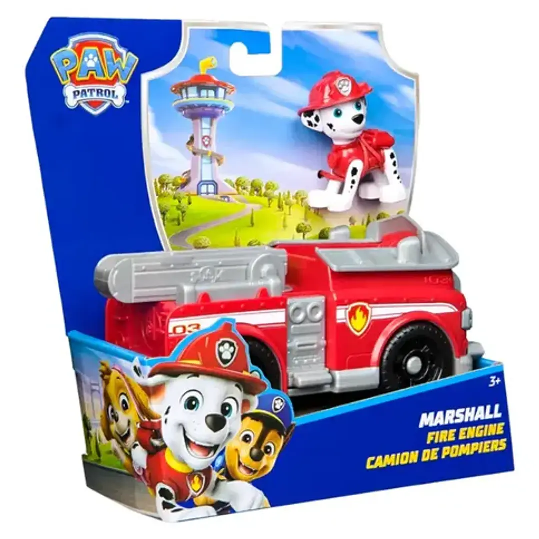 Paw Patrol Auto Mediano C/figura -marshall- Original 3