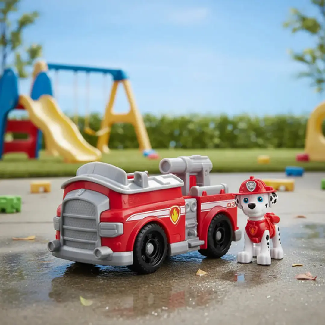 Paw Patrol Auto Mediano C/figura -marshall- Original 7