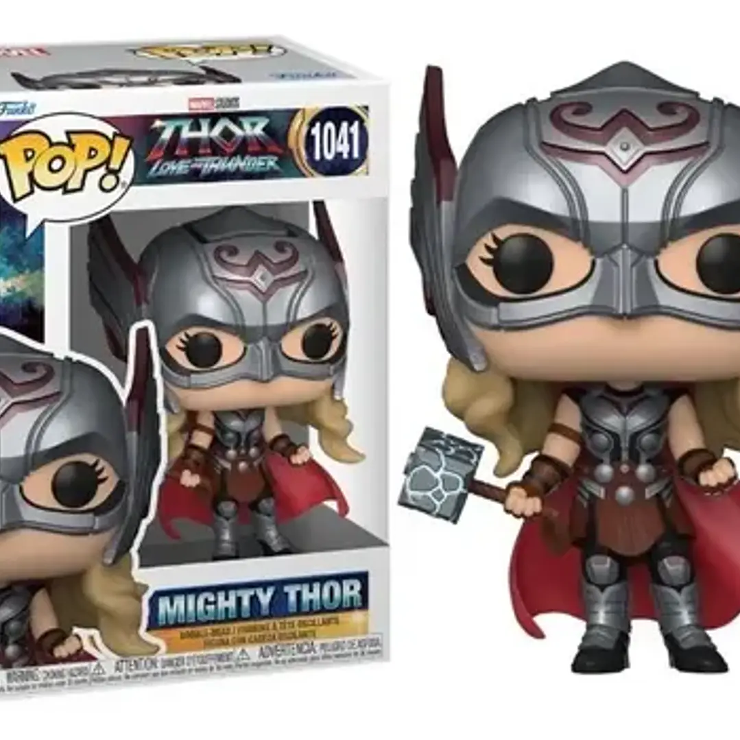 Funko Pop! Mighty Thor Jane 62422 De La Coleccion Thor Love And Thunder Figura De Accion Marvel #1041 1