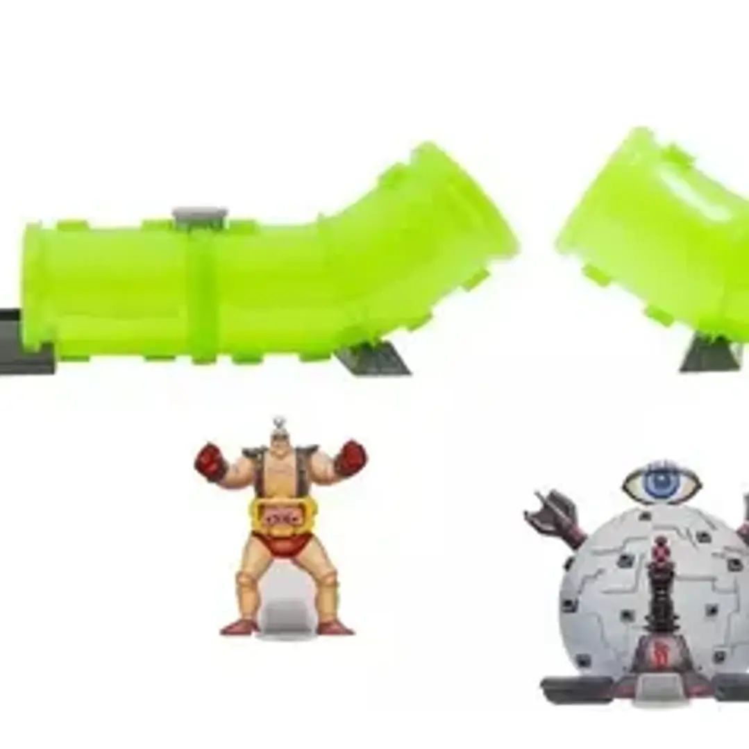 Las Tortugas Ninja Pista Tunel Lanzador Con Vehiculo Y Acc Color Verde 3