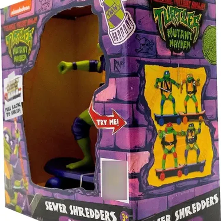 Figura Tortugas Ninja Pull Back Movimiento Mutantes Original 6