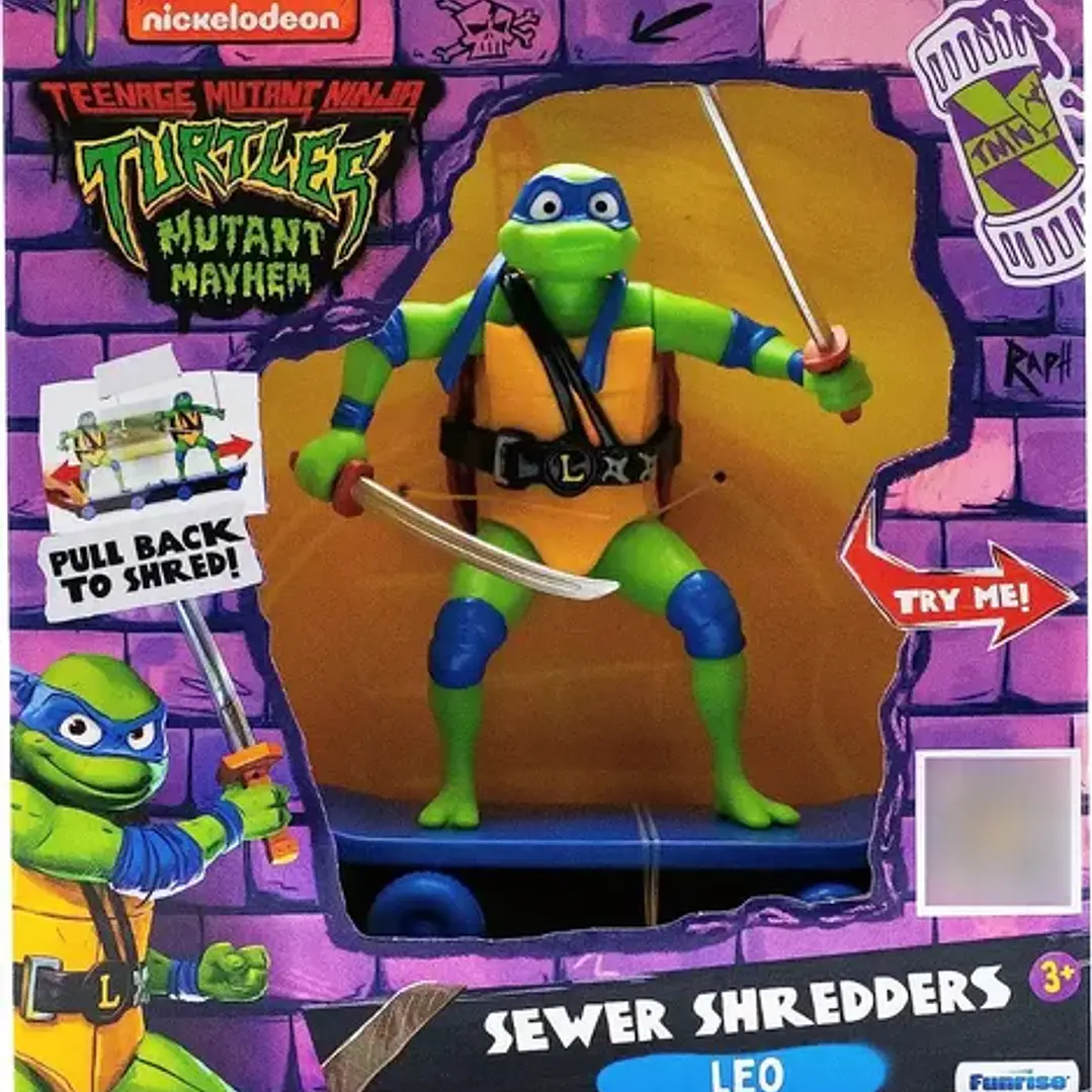 Figura Tortugas Ninja Pull Back Movimiento Mutantes Original 11