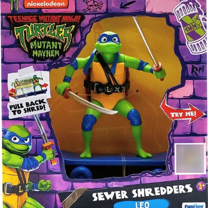 Figura Tortugas Ninja Pull Back Movimiento Mutantes Original 11