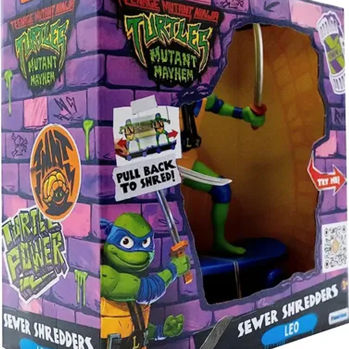 Figura Tortugas Ninja Pull Back Movimiento Mutantes Original 13