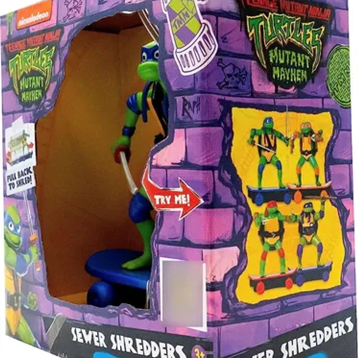 Figura Tortugas Ninja Pull Back Movimiento Mutantes Original 14