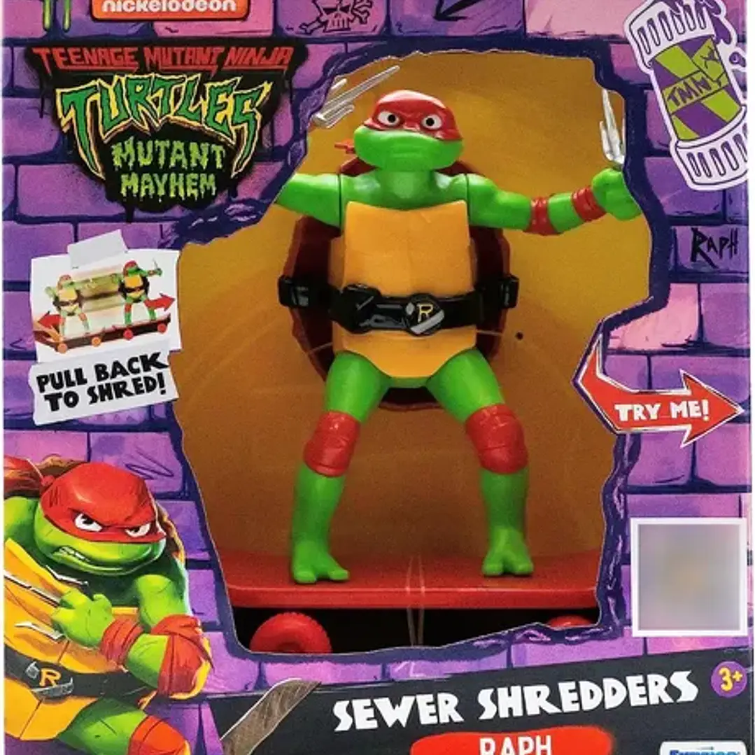 Figura Tortugas Ninja Pull Back Movimiento Mutantes Original 19