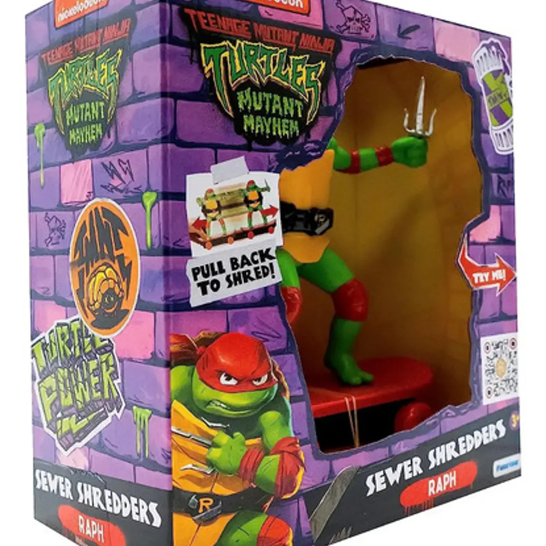 Figura Tortugas Ninja Pull Back Movimiento Mutantes Original 22