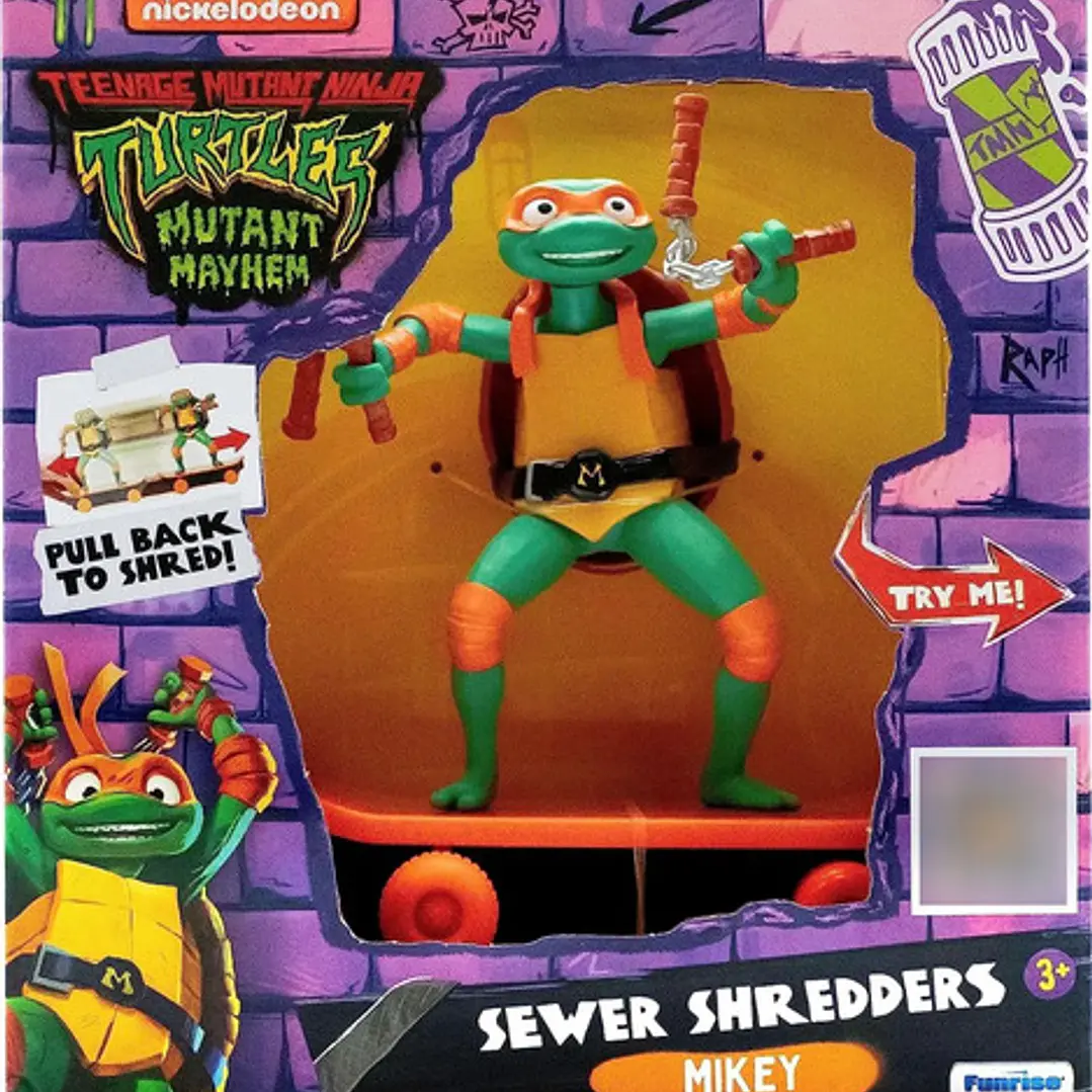 Figura Tortugas Ninja Pull Back Movimiento Mutantes Original 28