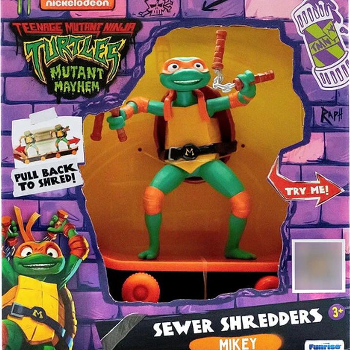 Figura Tortugas Ninja Pull Back Movimiento Mutantes Original 28