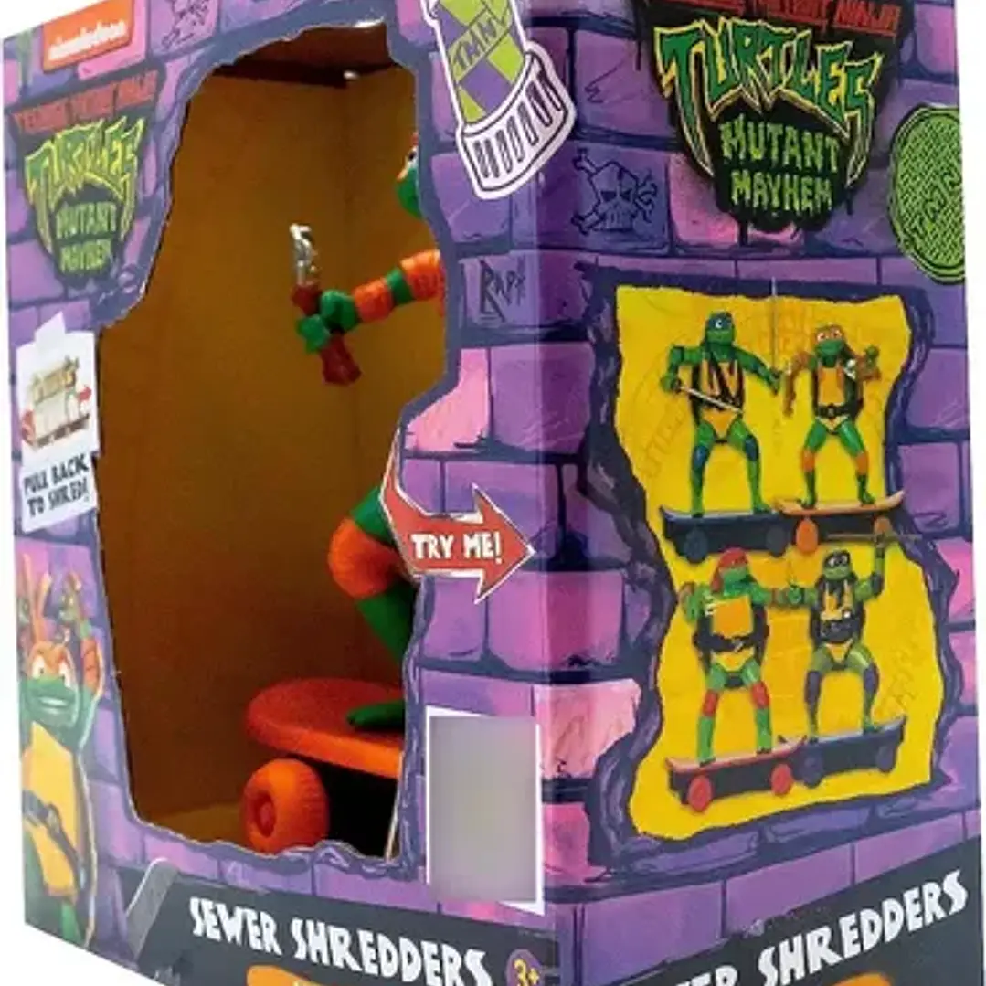 Figura Tortugas Ninja Pull Back Movimiento Mutantes Original 30