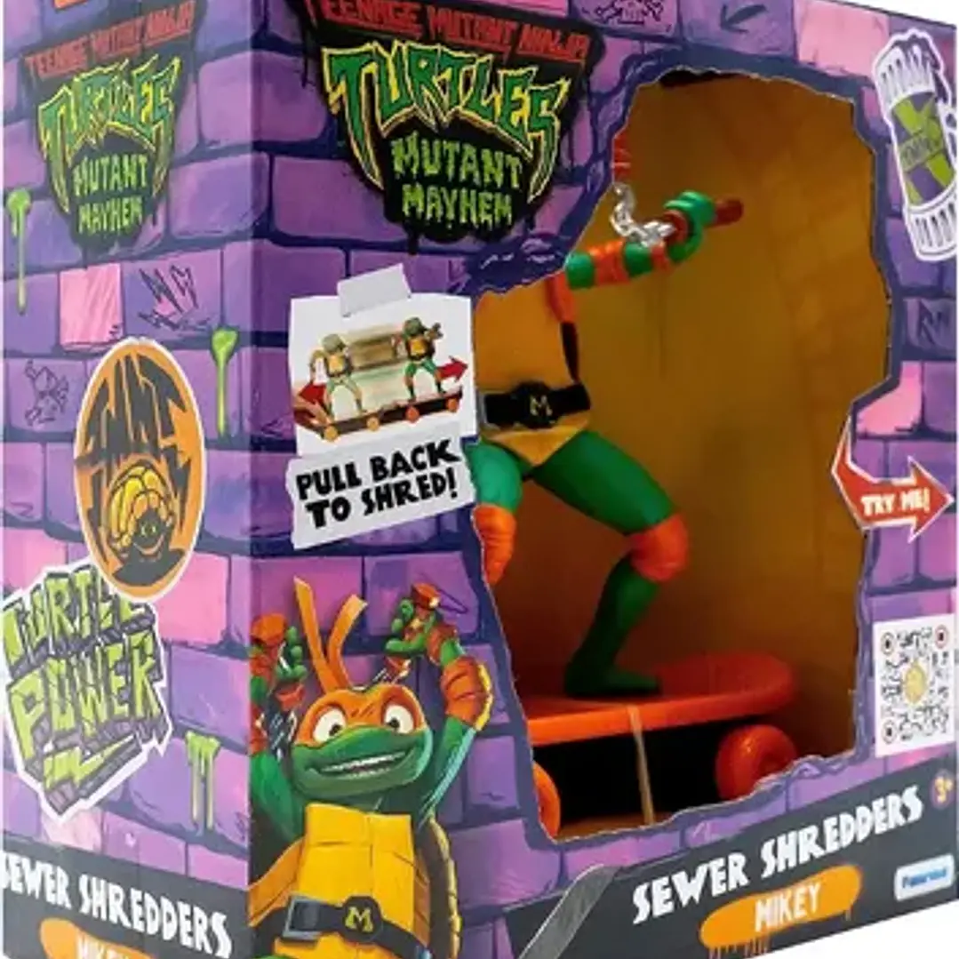 Figura Tortugas Ninja Pull Back Movimiento Mutantes Original 31