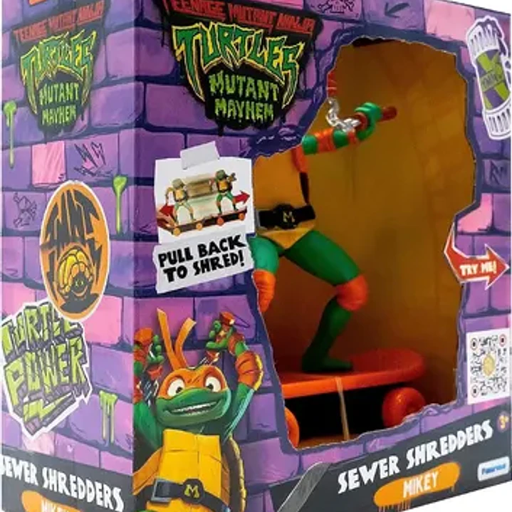 Figura Tortugas Ninja Pull Back Movimiento Mutantes Original 31